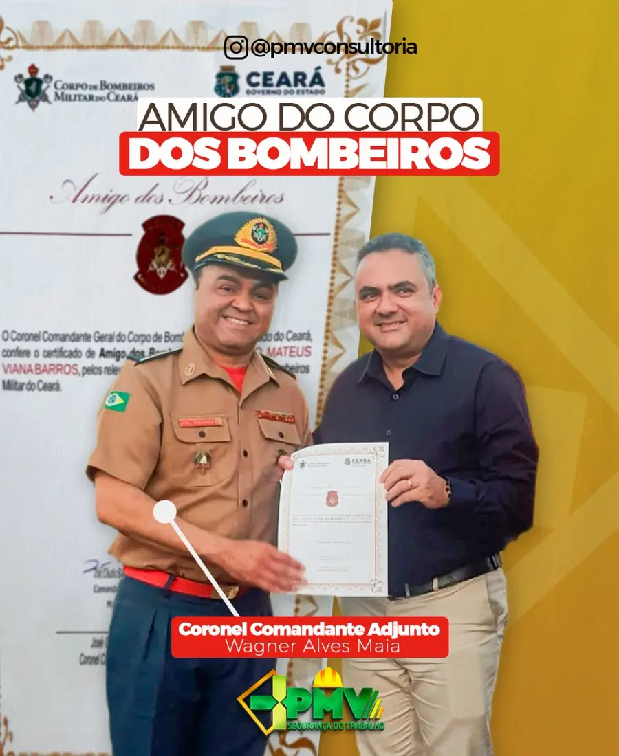 Reconhecimento “Amigo dos Bombeiros” — Diretor Paulo Barros